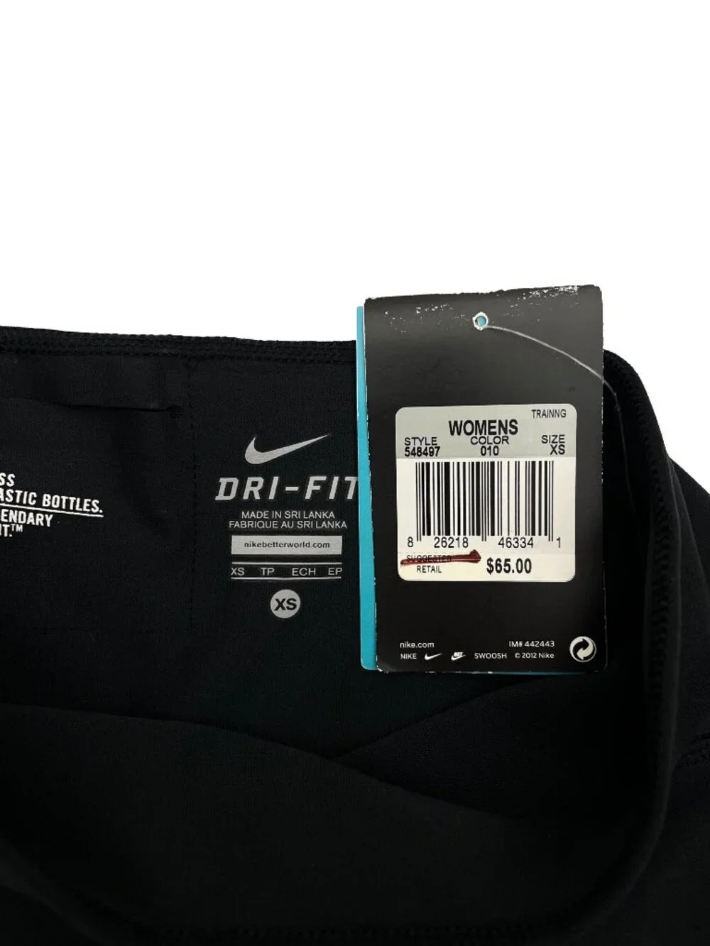 Nike NEW NWT Dri Fit Legend 2.0 Slim Fit Flare Black Capri Pant Women XS X-Small